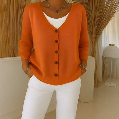 Annika | Långärmad topp med V-ringning