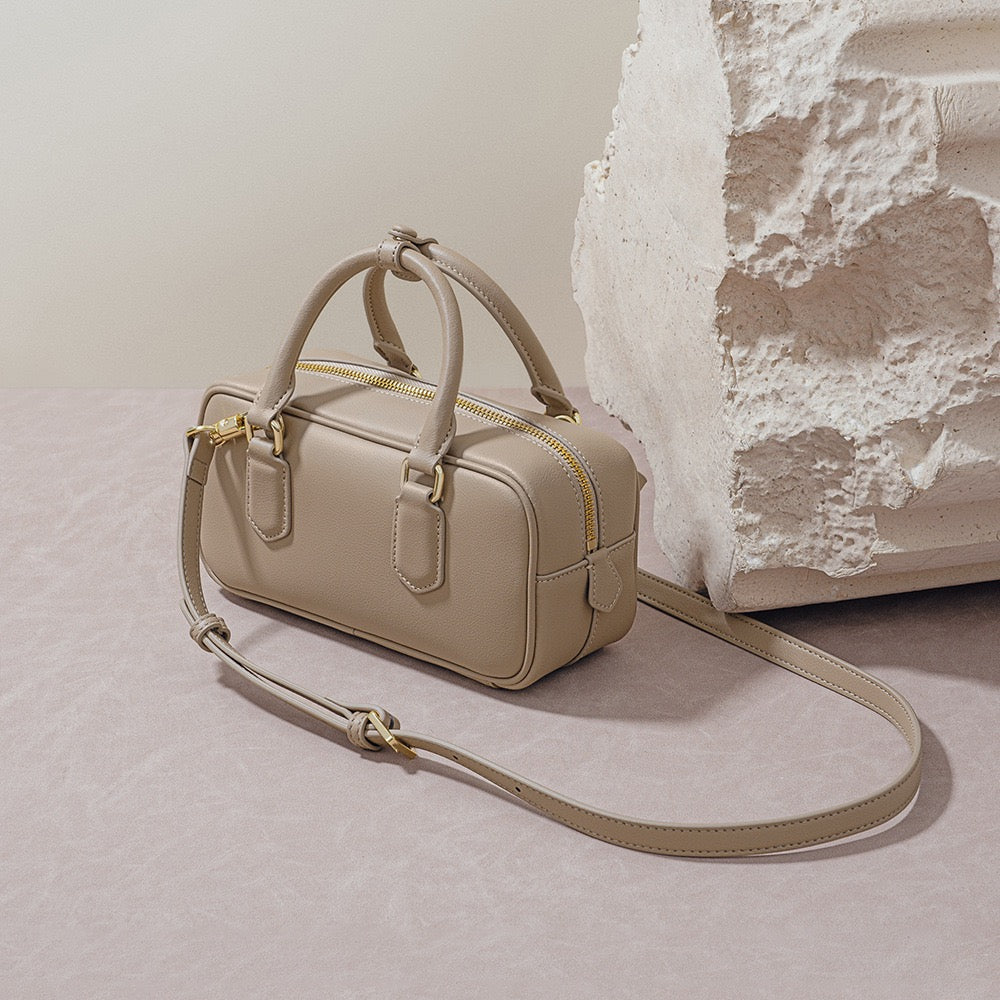 Sina™ | Vintage Äkta Läder Crossbody Handväska