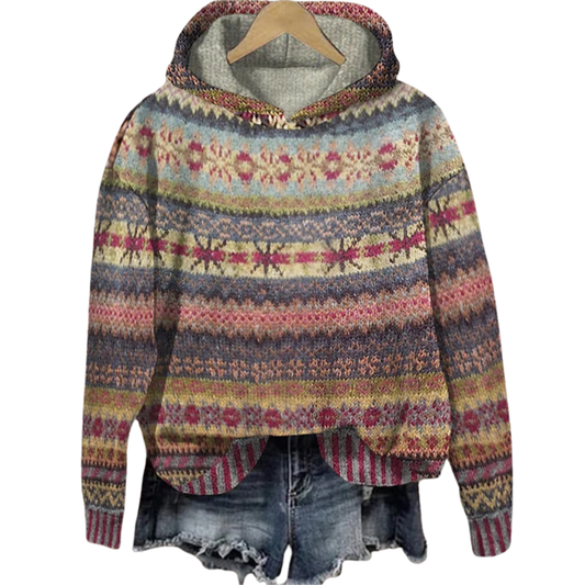 Josefin™ | Tidlös mönstrad hoodie