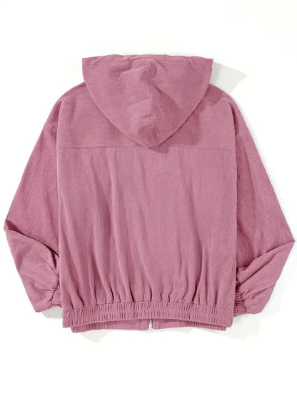 Caroline™ |  Cordjacka med dragkedja