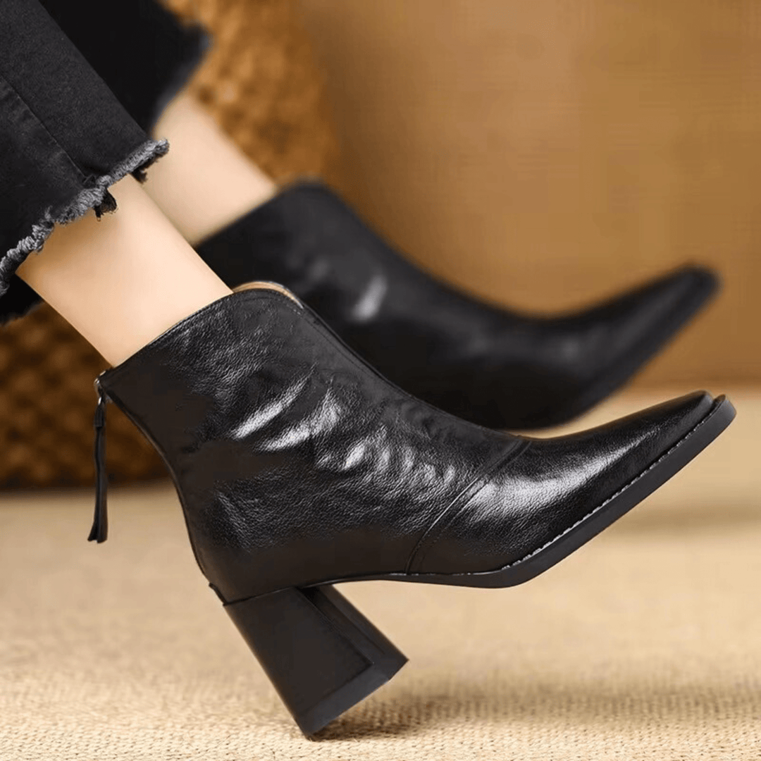 Claudia | Luxury Ankle Boots with Mid Heel