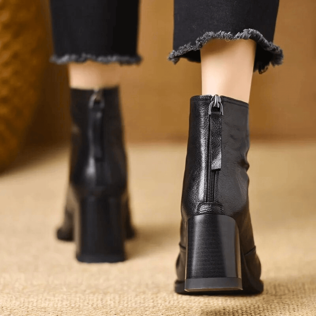 Claudia | Luxury Ankle Boots with Mid Heel